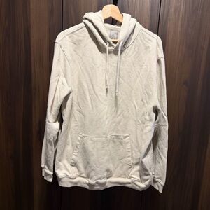 Gap SP21 French Terry Cotton Hoodie Stone Grey Beige Size Large